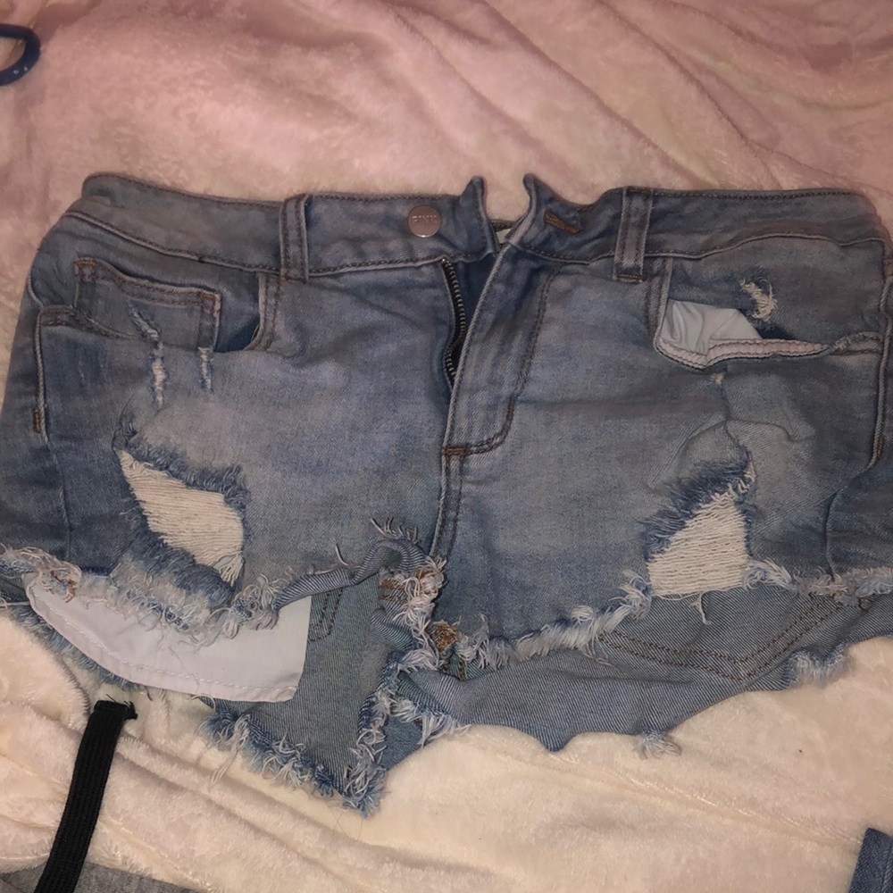 jean stretchy shorts